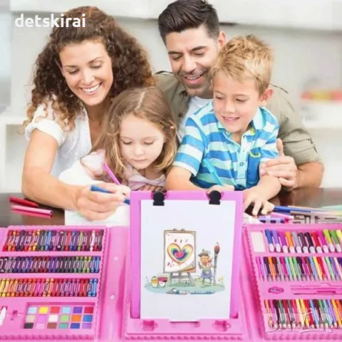 Комплект за рисуване и оцветяване с 208ч, снимка 3 - Рисуване и оцветяване - 49604819