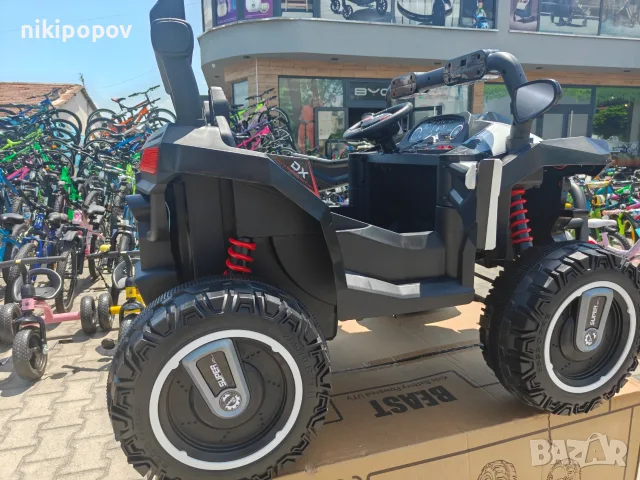 X двуместен акумулаторен джип BEAST 4x4 бял, снимка 12 - Детски велосипеди, триколки и коли - 55991042