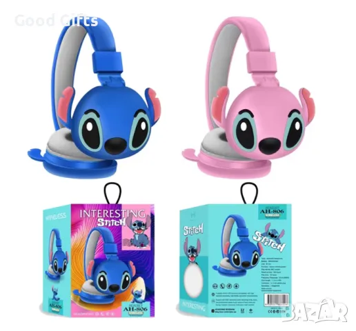 Безжични Bluetooth слушалки Стич/Куроми/Мики/Мини Маус/Спайдърмен, снимка 3 - Bluetooth слушалки - 50238658