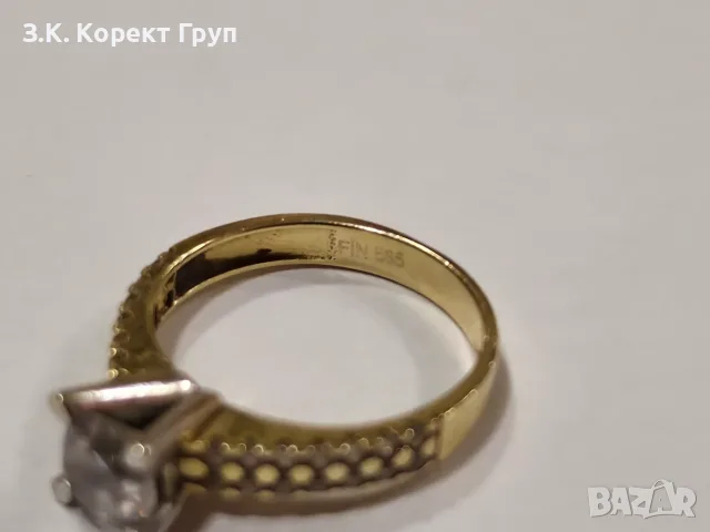 Златен пръстен 14К 585 / 3,73 гр., снимка 4 - Пръстени - 56445118