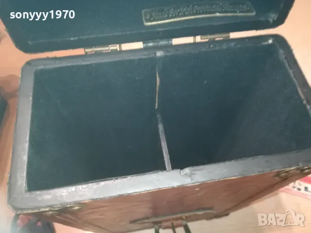 MADE FOR IRISH PROVINCIAL HAMPERS-КОЖЕН КУФАР LHD1E2209242040, снимка 14 - Антикварни и старинни предмети - 47324247