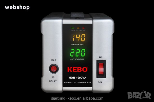 Стабилизатор на напрежение с релета HDR-1000 140VAC/260VAC 220VAC 1000VA, снимка 3 - Други инструменти - 35631146