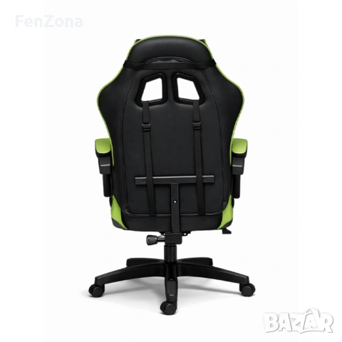 Ергономичен геймърски стол с масажна функция и поставка за крака, PU екокожа, метална рамка, регулир, снимка 5 - Столове - 54096648