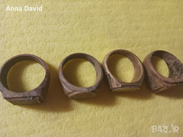 старинни бронзови масивни пръстена , снимка 3 - Антикварни и старинни предмети - 50867462