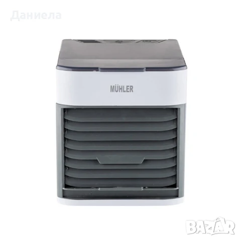 Компактен настолен охладител MUHLER MC-585 с овлажнител, LED светлина и USB захранване