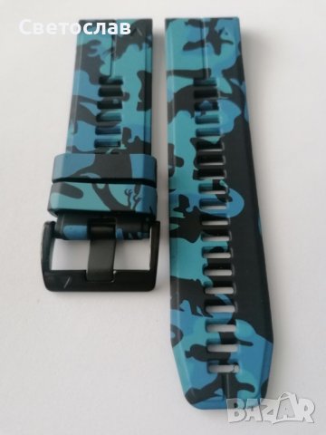 Силиконова каишка за Garmin 22mm Quick Fit камуфлажна , снимка 3 - Смарт гривни - 40425213