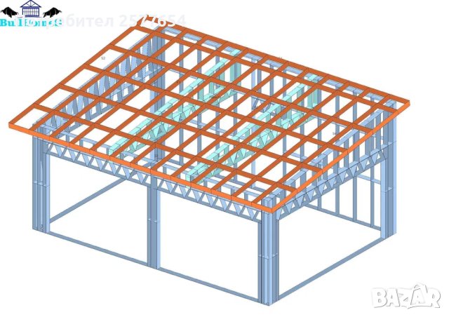 Конструкция за Гараж,Паркинг-33.5м²-6,7м x 5м, снимка 4 - Строителни материали - 44177280