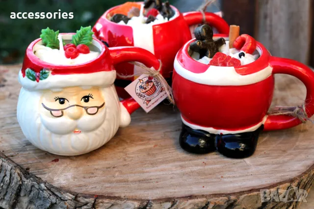 Ароматни ръчно изработени коледни свещи, снимка 16 - Декорация за дома - 48255802