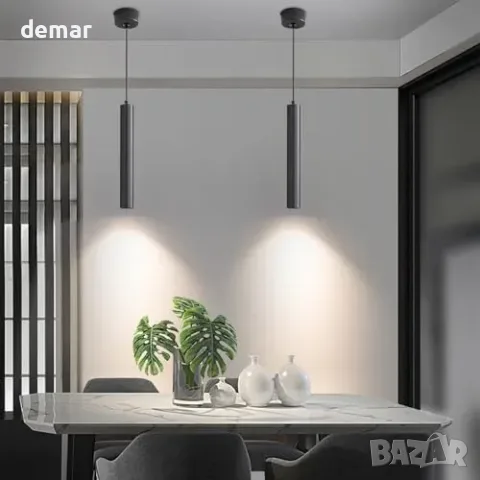 Mikeru висящи LED полилейни лампи за остров, 2 бр., 3 CCT 3000–6500K, регулируеми, снимка 8 - Полилеи - 55871323