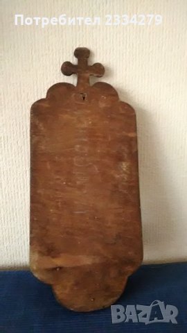 Старо дървено кандило с иконка , снимка 3 - Антикварни и старинни предмети - 33834217