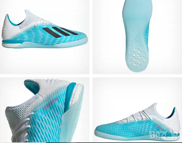 Футболни обувки за зала adidas X 19.1 IN номер 45,5-46 2/3, снимка 3 - Футбол - 48134185