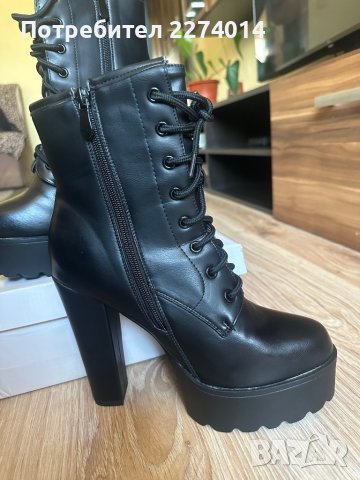 Обувки на ток- естествена кожа, снимка 4 - Дамски обувки на ток - 44422779