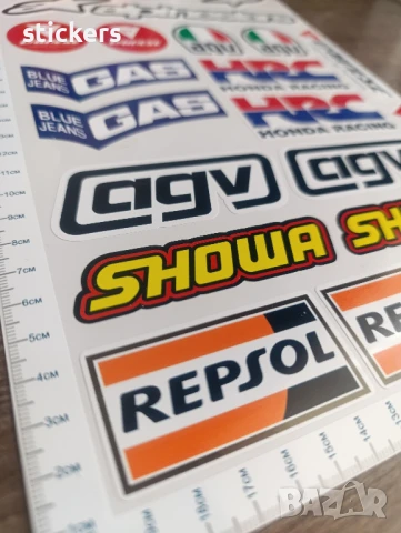 Стикери за ХОНДА Honda Alpinestars GRC AGV Showa и др., снимка 3 - Части - 51368763