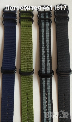 Текстилна каишка НАТО 22мм, снимка 4 - Каишки за часовници - 52319999