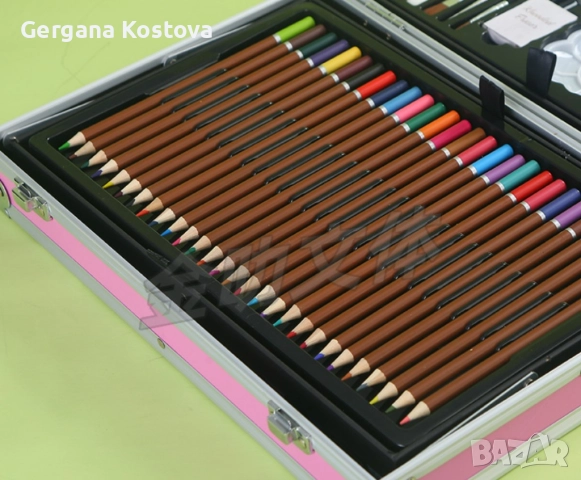 🎨 Творчески комплект за рисуване – 145 части в удобен куфар 🎨 , снимка 5 - Рисуване и оцветяване - 51729110
