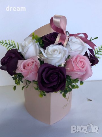 Букет от ароматни сапунени рози, снимка 12 - Подаръци за рожден ден - 39571142
