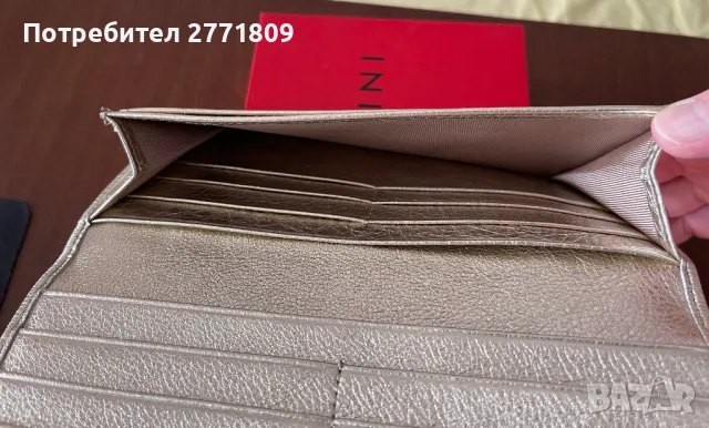 GIANNI CHIARINI Оригинален кожен портфейл - Златист, снимка 6 - Портфейли, портмонета - 50108633