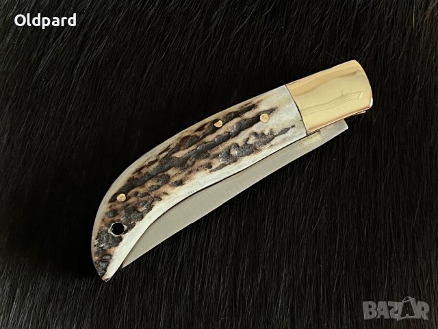Fox Stag Folder. Траен сгъваем джобен ловен нож с едно основно острие. (FH623), снимка 6 - Ножове - 40601376
