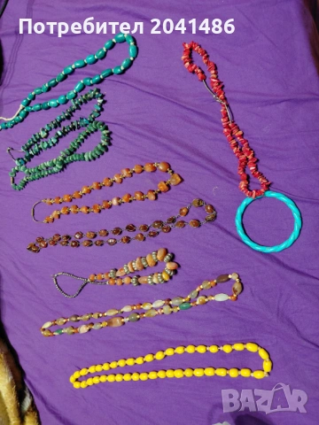 Старинни гердани естествени камъни, снимка 5 - Колиета, медальони, синджири - 53277866