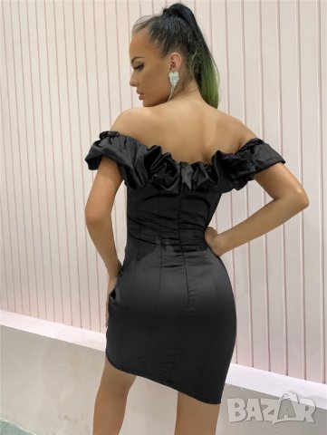 Празнична елегантна черна рокля с воали , снимка 14 - Рокли - 25514949