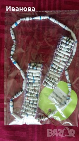 Ръчна изработка на бижута от хартия и квилинг  0.50лв лакирани са със декопажен лак, снимка 4 - Колиета, медальони, синджири - 29238047