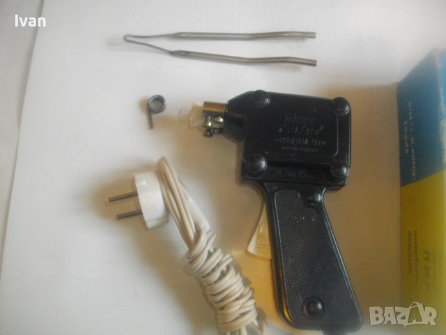 Нов български Соц старо качество индукционен поялник ПИР-2 в оригиналната си кутия 80 вата 1976г, снимка 7 - Други инструменти - 53308352