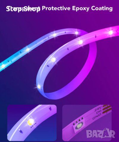 Govee RGBICW LED Strip Lights Смарт лед лента 5 метра, снимка 2 - Лед осветление - 44226612