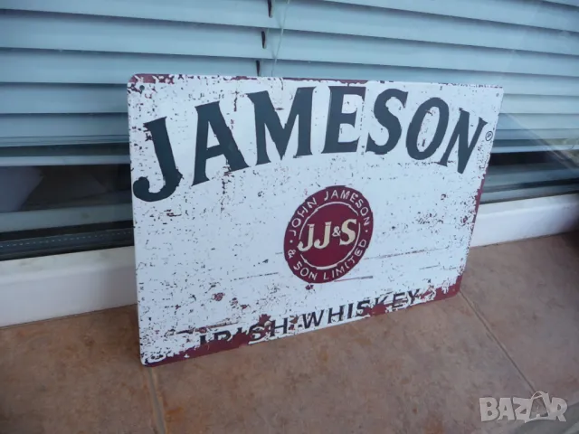 Метална табела уиски Jameson irish whiskey ирландско меко квалитетно, снимка 2 - Рекламни табели - 49938593