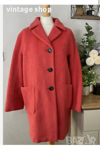Палто Weekend Max Mara oversize, цвят корал, размер 46 IT, снимка 15 - Палта, манта - 56160135
