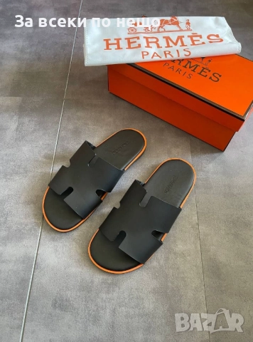 Hermes Мъжки Чехли Хермес - 2 Налични Цвята Код E818, снимка 5 - Мъжки чехли - 51477555