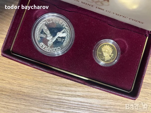 Златна и сребърна монети.Сертификат, снимка 6 - Други ценни предмети - 56202410