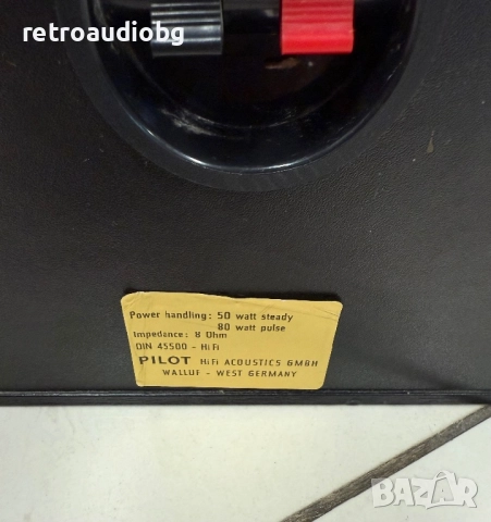 🔊Ретро трилентови тонколони PILOT 45500 HiFi Acoustics GMBH - 50-80W - 8 ома🔊, снимка 8 - Тонколони - 51638153