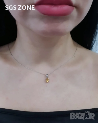 Сребърни висулки с топаз, гранат, аметист, перидот, цитрин и други естествени камъни, снимка 13 - Колиета, медальони, синджири - 52276076