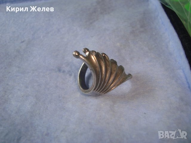 СТАР КРАСИВ ПОСРЕБРЕН АРТ ДЕКО СТИЛ МЕДЕН ПРЪСТЕН 27184, снимка 11 - Пръстени - 36870549