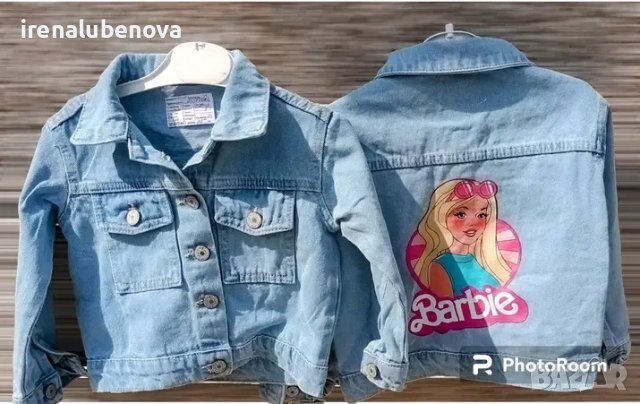 Дънково яке Барби последен 4г, снимка 1 - Детски якета и елеци - 42099326