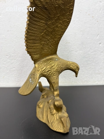 Бронзова статуетка / скулптура на орел с плячка. №7805, снимка 3 - Антикварни и старинни предмети - 53018996