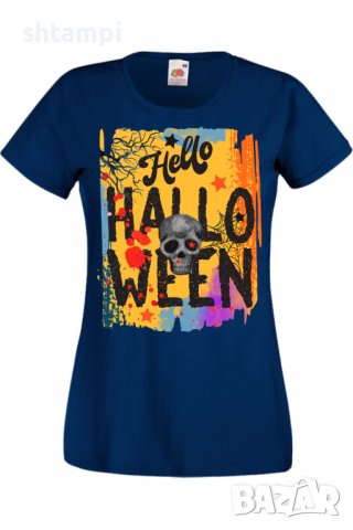 Дамска тениска Halloween 09,Halloween,Хелоуин,Празник,Забавление,Изненада,Обичаи,, снимка 6 - Тениски - 38146613