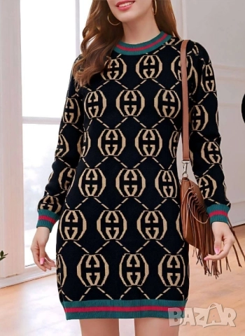 рокля плетиво gucci louis vuitton chanel , снимка 3 - Рокли - 52023834