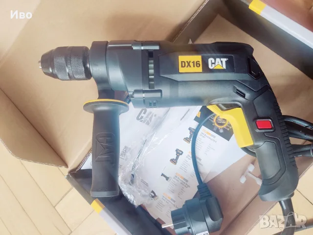 Ударна бормашина CAT DX16 850W метал 13 мм, зидария 20 мм, дърво 35 мм и с 48000 уд./мин