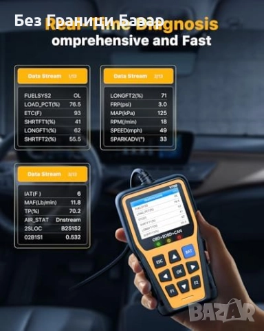 Нов OBD2 диагностичен скенер с тестер на батерия и облачни отчети кола, снимка 4 - Друга електроника - 52775276