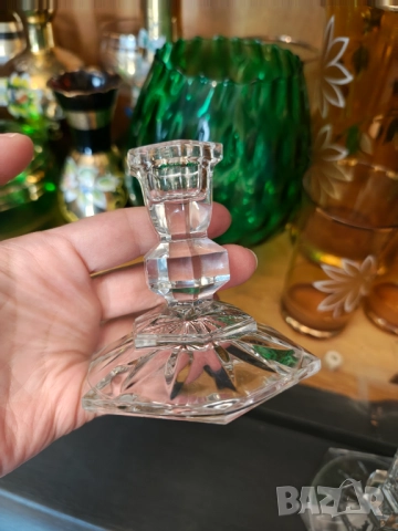 Арт Деко 2 кристални свещника , снимка 6 - Декорация за дома - 51457511