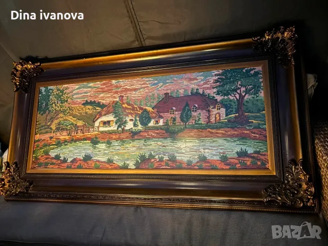 гоблен с красива рамка , снимка 2 - Гоблени - 56301009