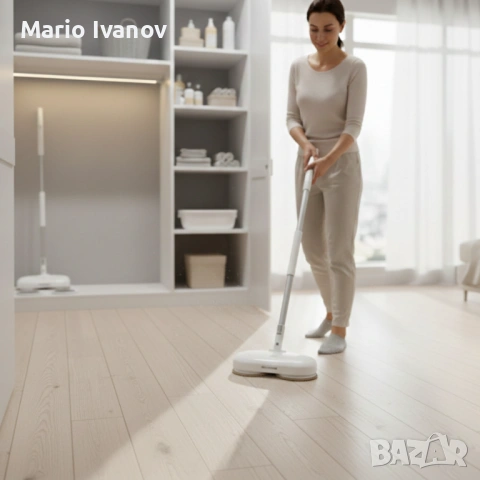 Електрически моп със спрей и центрофуга – за бързо и ефективно почистване, снимка 4 - Мопове, кофи, четки и метли - 53315143
