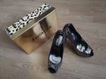 НОВИ Festissimo луксозни обувки със златни пайети на висок ток, Размер 39, снимка 11