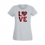 Дамска тениска Свети Валентин Love 3, снимка 3