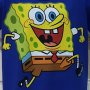 Нова детска синя тениска с дигитален печат Спондж боб, SpongeBob, снимка 3