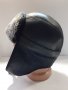 Телешка кожена шапка ушанка-калпак мъжки модел лукс-51, снимка 2