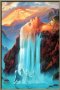 Диамантен гоблен водопад с коне 20/30 см, снимка 1 - Гоблени - 32005190