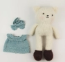 Котенце с рокля, плетени играчки, играчка ръчна изработка, плетено котенце, снимка 2