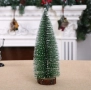 Миниатюрна декоративна изкуствена елха с поставка от дървено пънче, 30 см височина, снимка 5